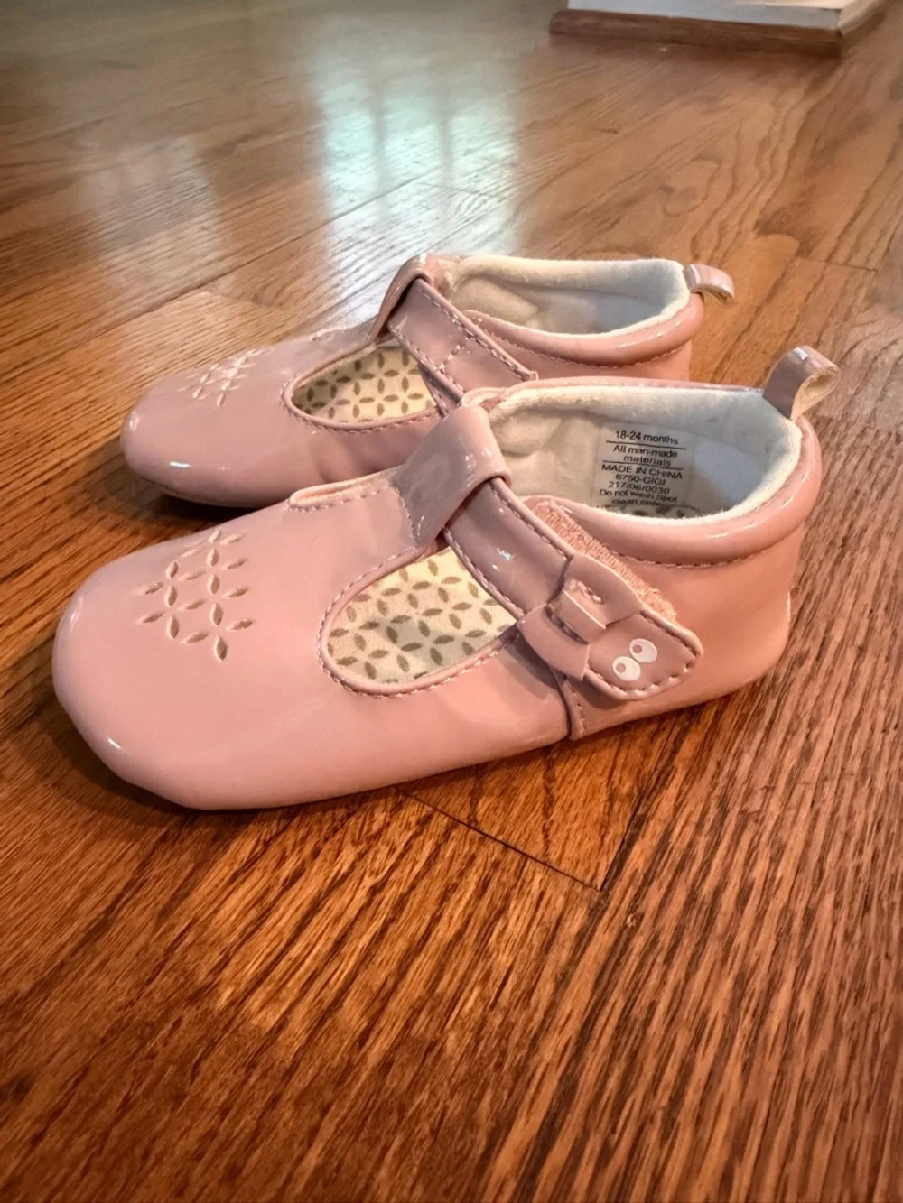 Stride Rite Pink Patent T-Strap Baby Mary Jane Shoes